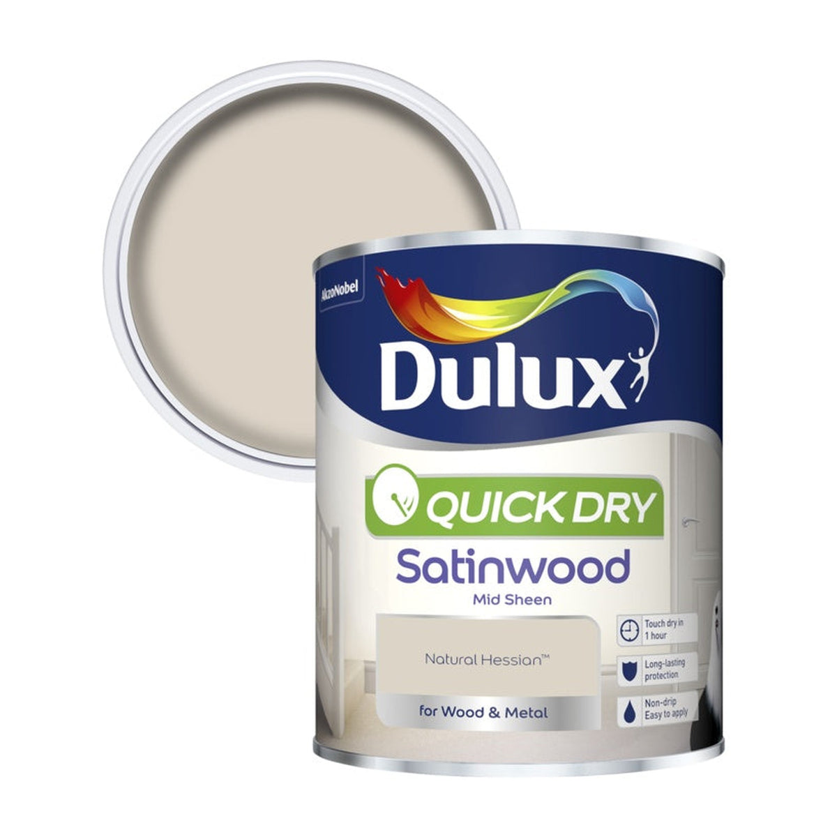 Dulux Quick Dry Satinwood 750ml in Natural Hessian