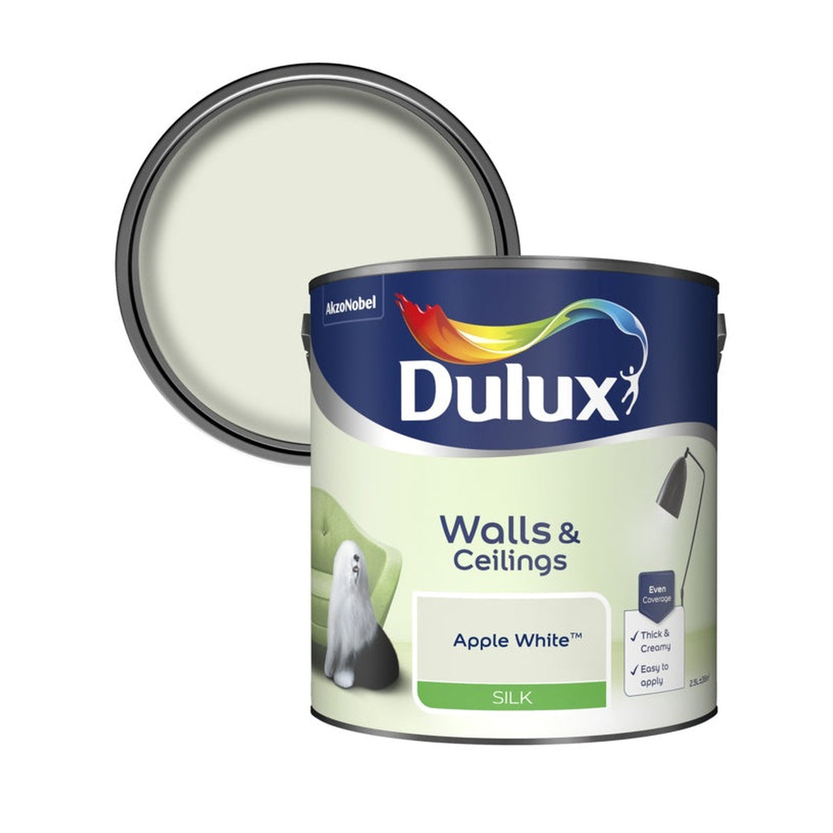 Dulux Silk 2.5L in Apple White