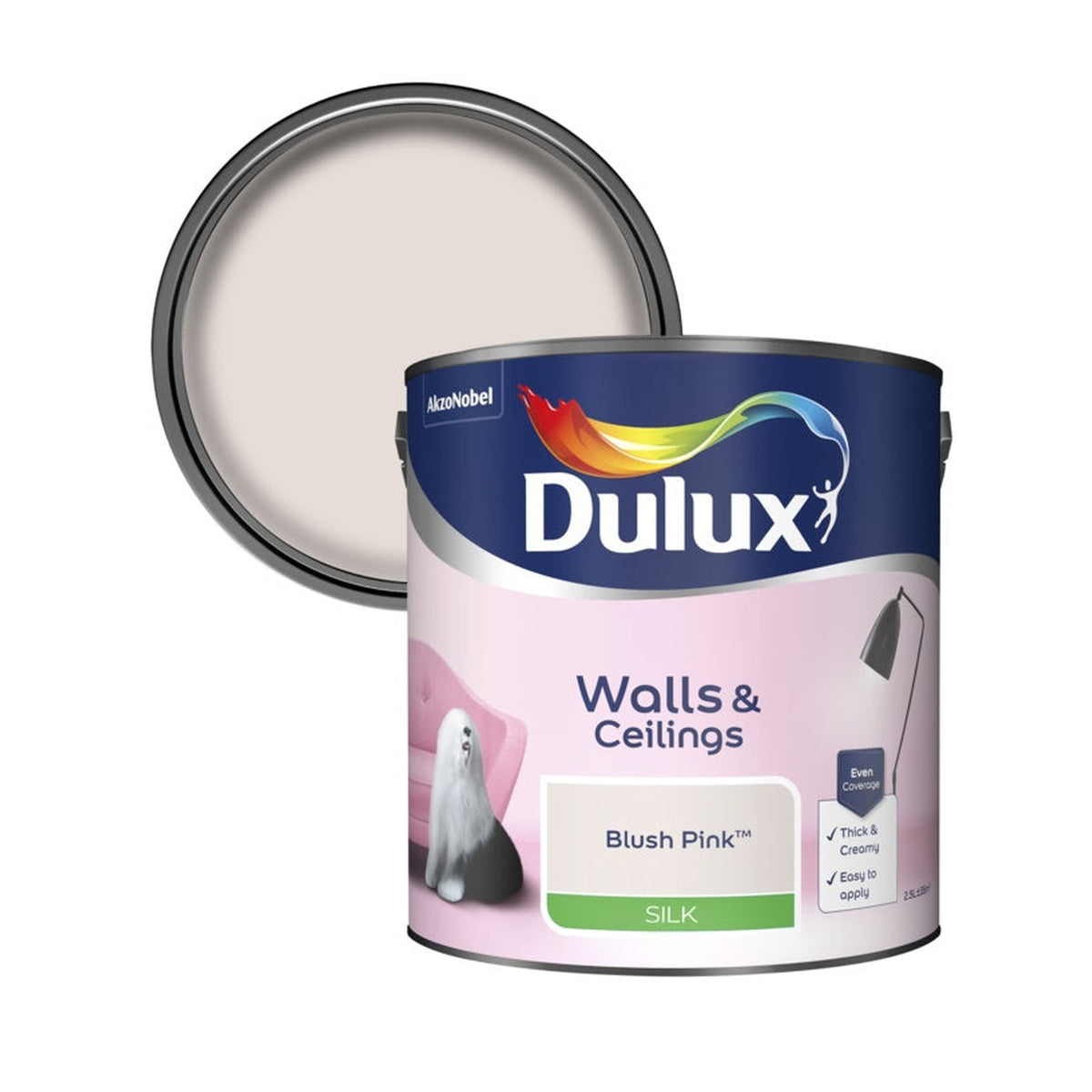 Dulux Silk 2.5L in Blush Pink