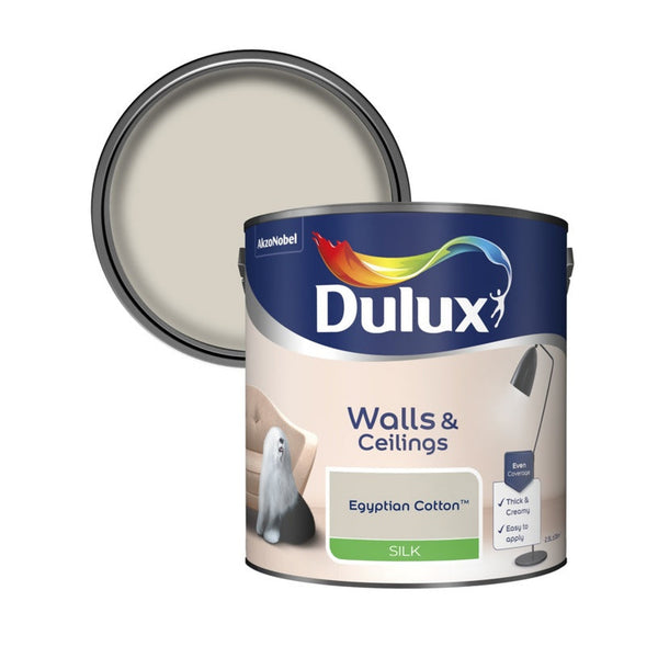 Dulux Silk 2.5L Egyptian Cotton emulsion tin
