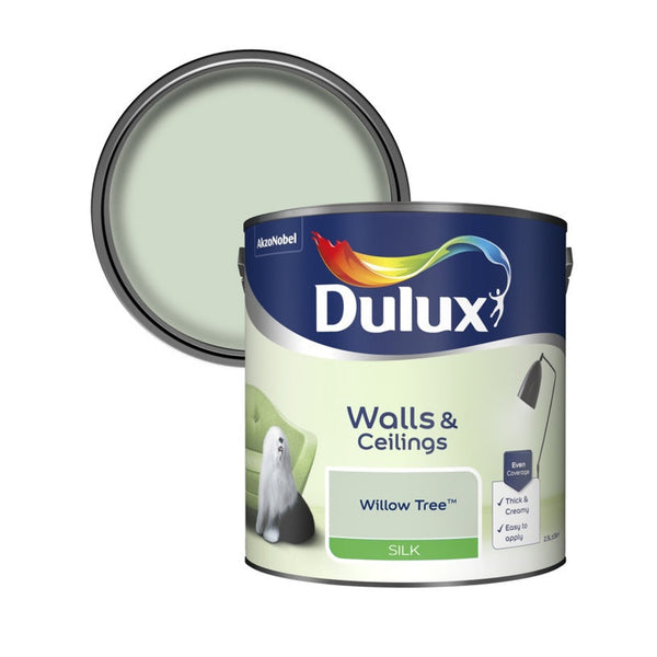 Dulux Silk Emulsion 2.5L tin in Willow Tree
