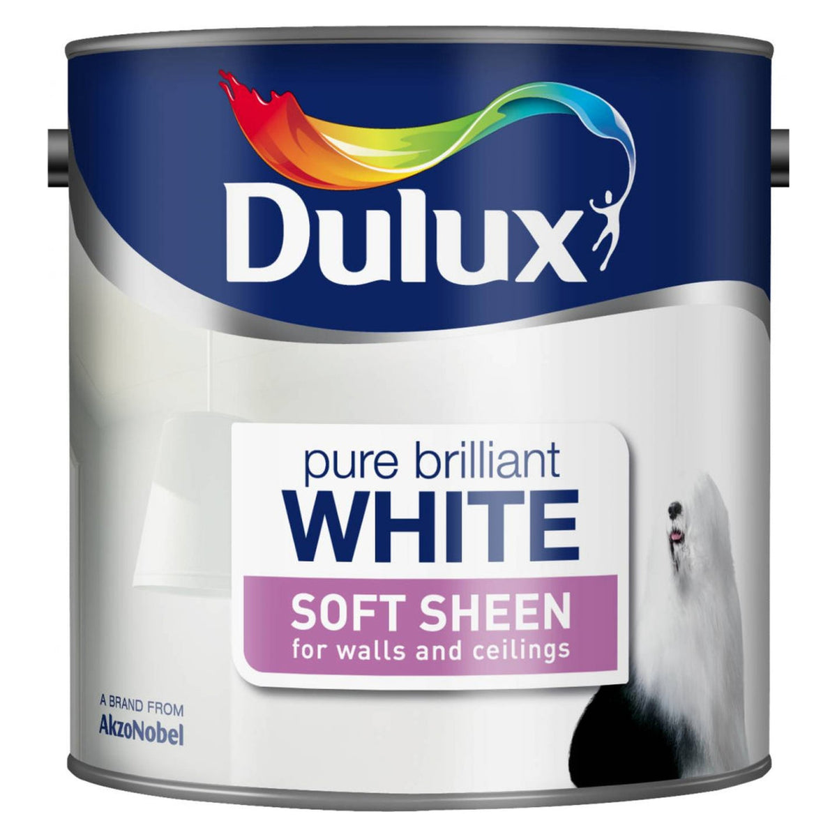 Dulux Soft Sheen 2.5L tin in Pure Brilliant White