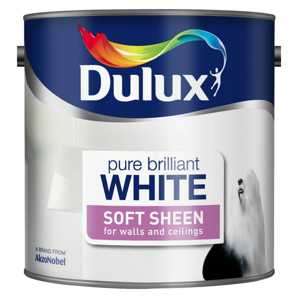 Dulux Soft Sheen 2.5L tin in Pure Brilliant White