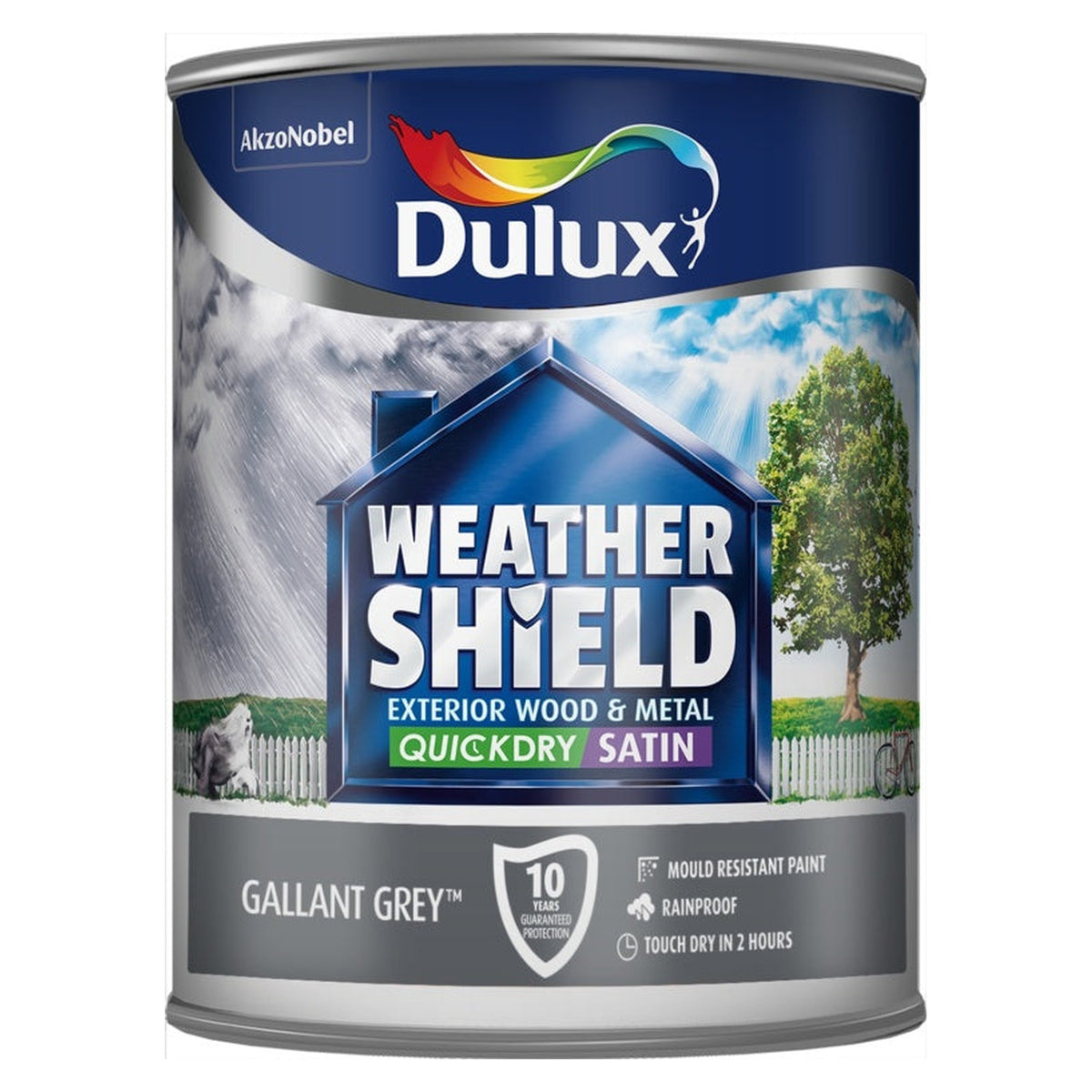 Dulux Weathershield Exterior Satin 750ml in Gallant Grey