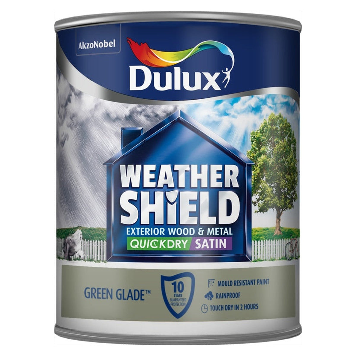 Dulux Weathershield Quick Dry Exterior Satin 750ml Green Glade