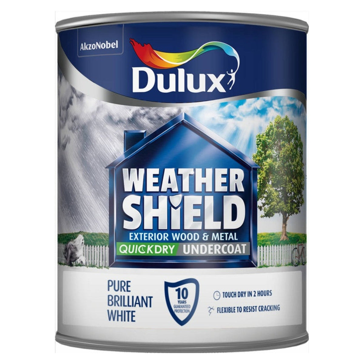 Dulux Weathershield Quick Dry Undercoat 750ml in Pure Brilliant White