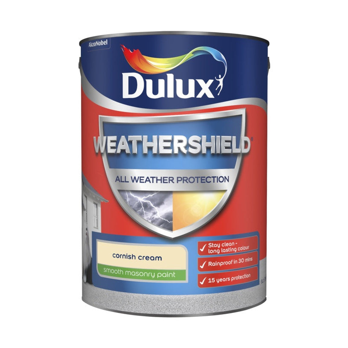 Dulux Weathershield Smooth Masonry Paint 5L in Cornish Cream