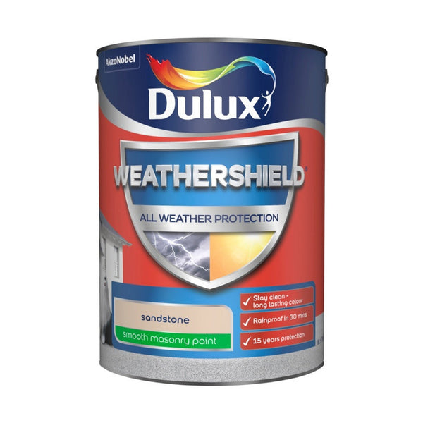 Dulux Weathershield Smooth Masonry Paint Sandstone 5L