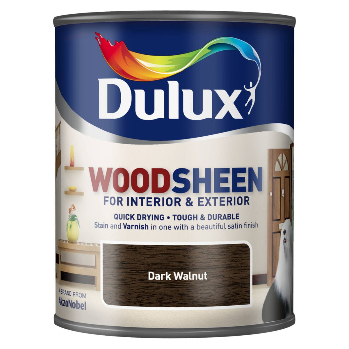 Dulux Woodsheen Dark Walnut 750ml tin