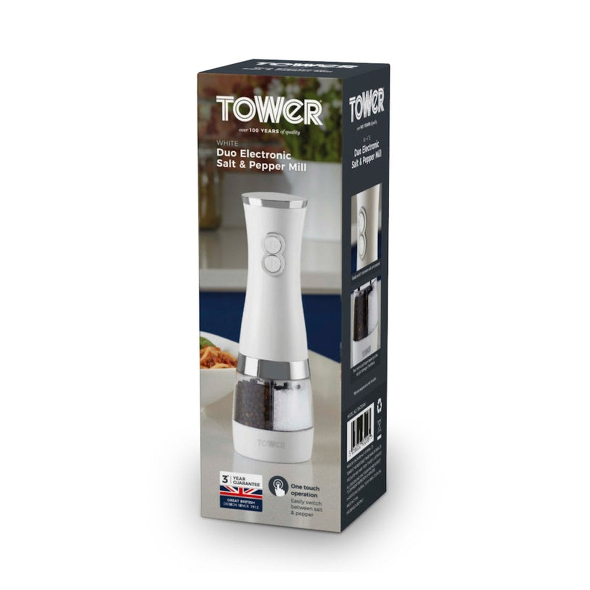 Duo Electric Salt/Pepper Mill - White, view 7