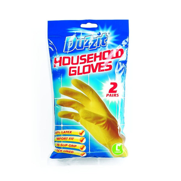 Duzzit large latex gloves 2 pack