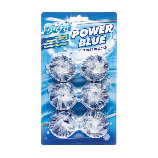 Duzzit Power Blue toilet blocks pack of 6