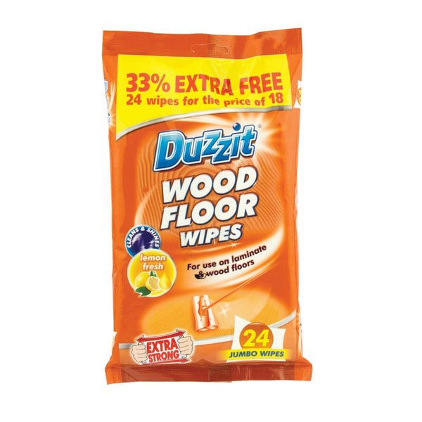 Duzzit lemon fresh wood floor wipes, pack of 18