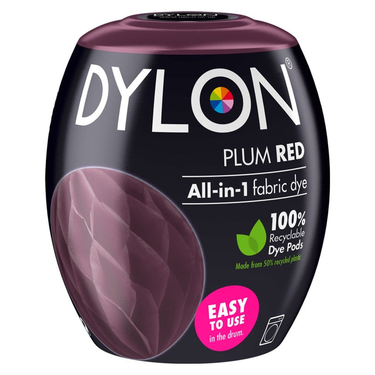 Dylon All in 1 machine fabric dye pod in Plum Red