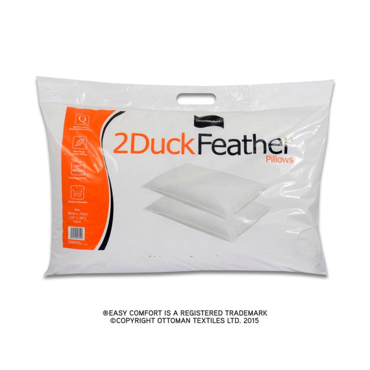 Easy Comfort twin duck feather pillows