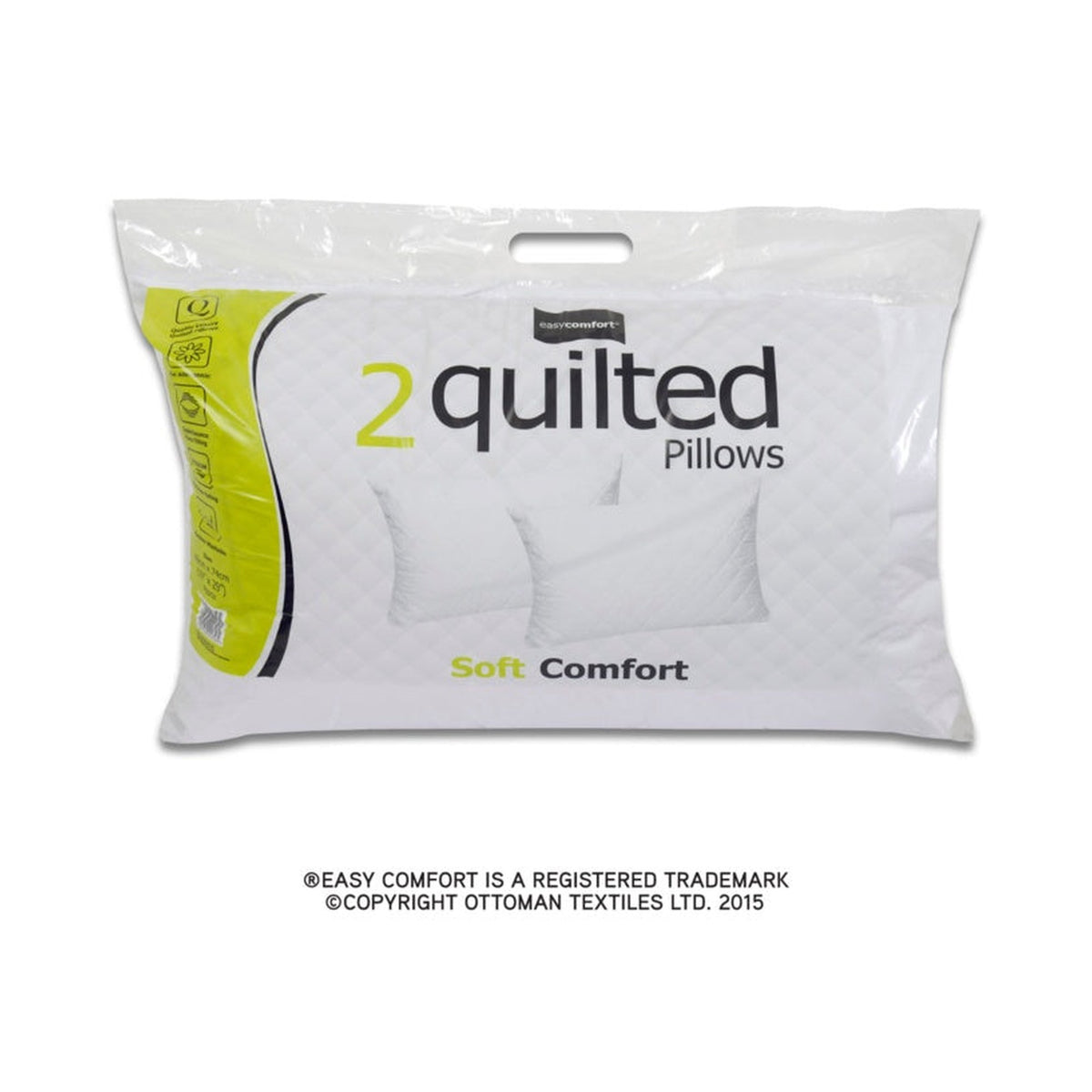 Easy Comfort twin pack quilted pillows