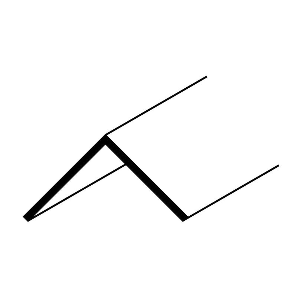 Easyfix black plastic angle 25mm x 8ft