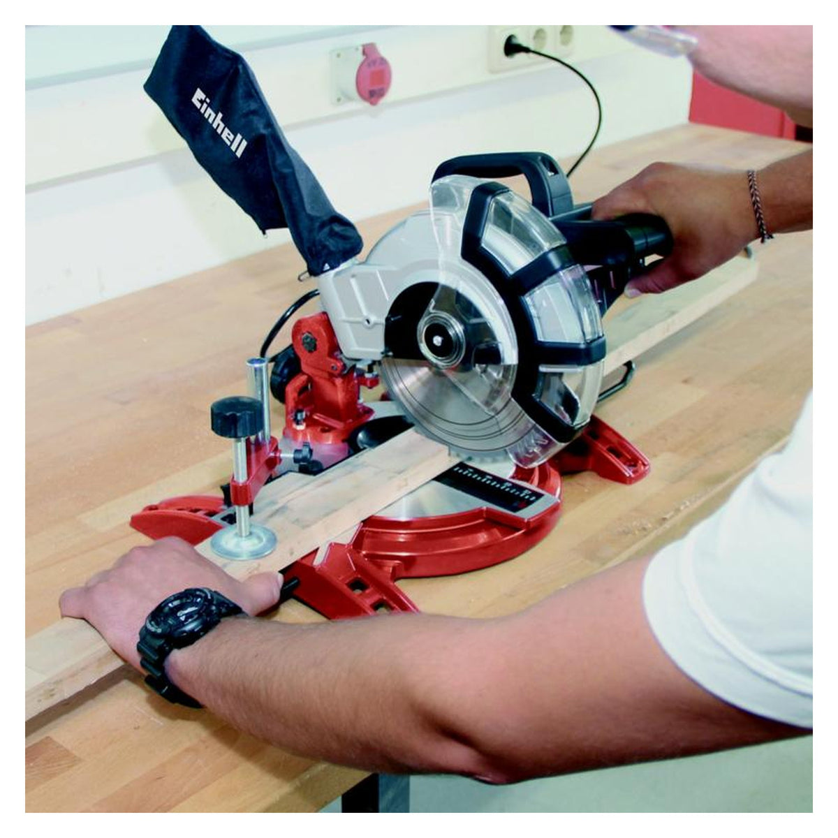 Einhell 210mm 1400W mitre saw, view 2