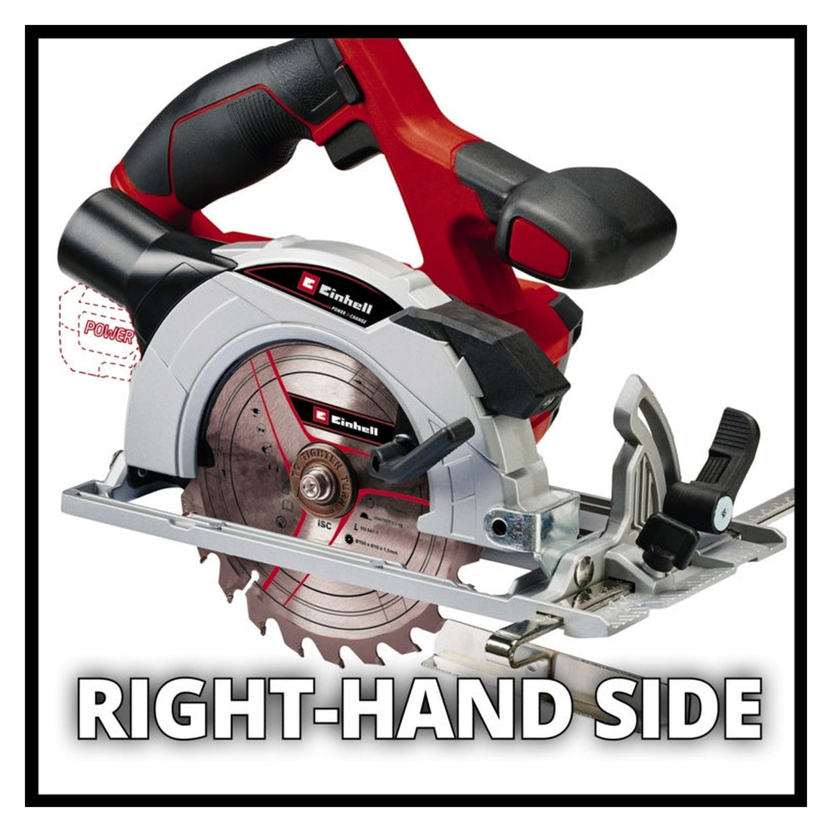 Einhell PXC 18V 150mm cordless circular saw bare unit, view 5