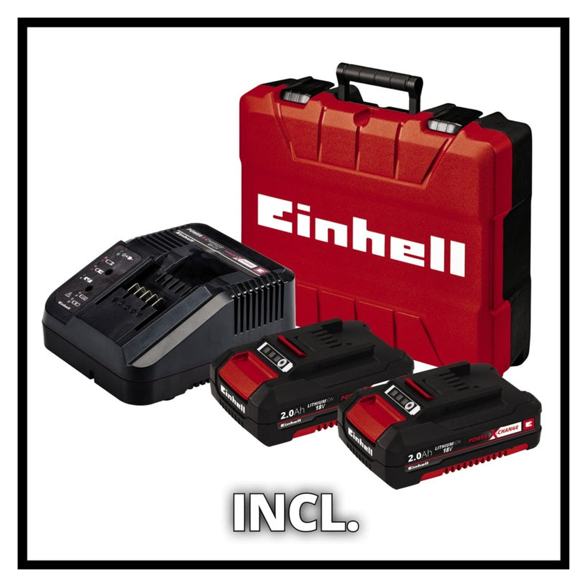 Einhell PXC 18V brushless combi drill kit with two batteries, view 2