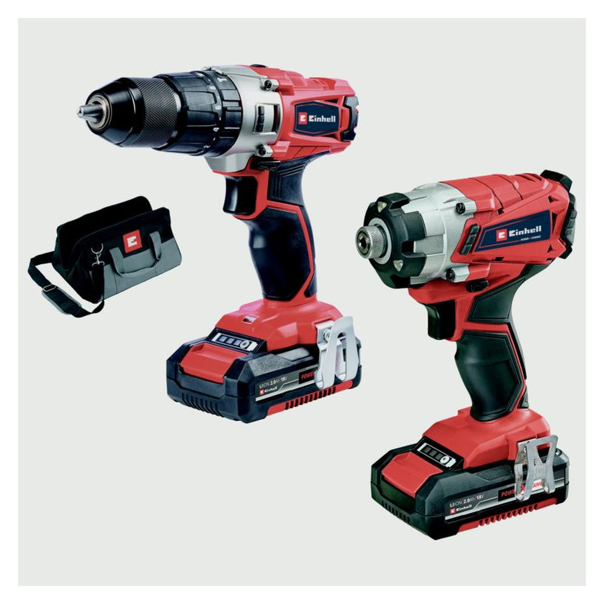 Einhell PXC 18V combi drill and impact driver kit