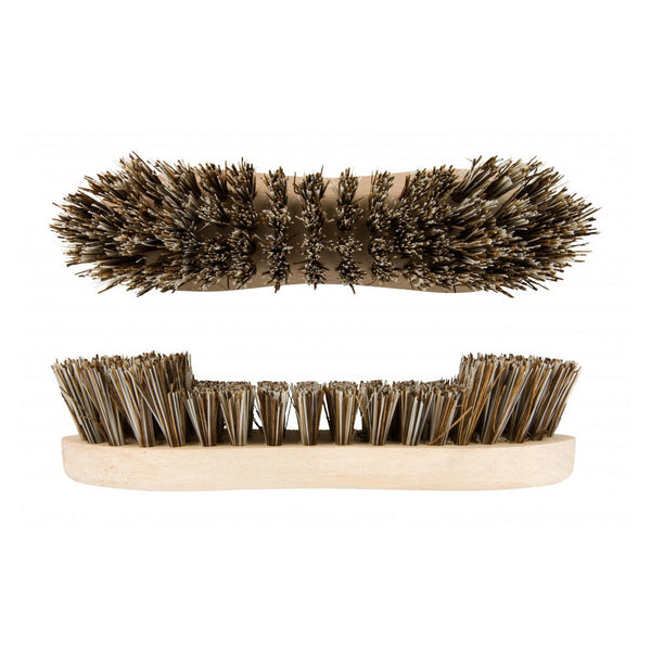 Elliott double wing scrubbing brush with wooden handle