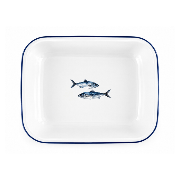 Enamel Bake Pan 28cm - Fish