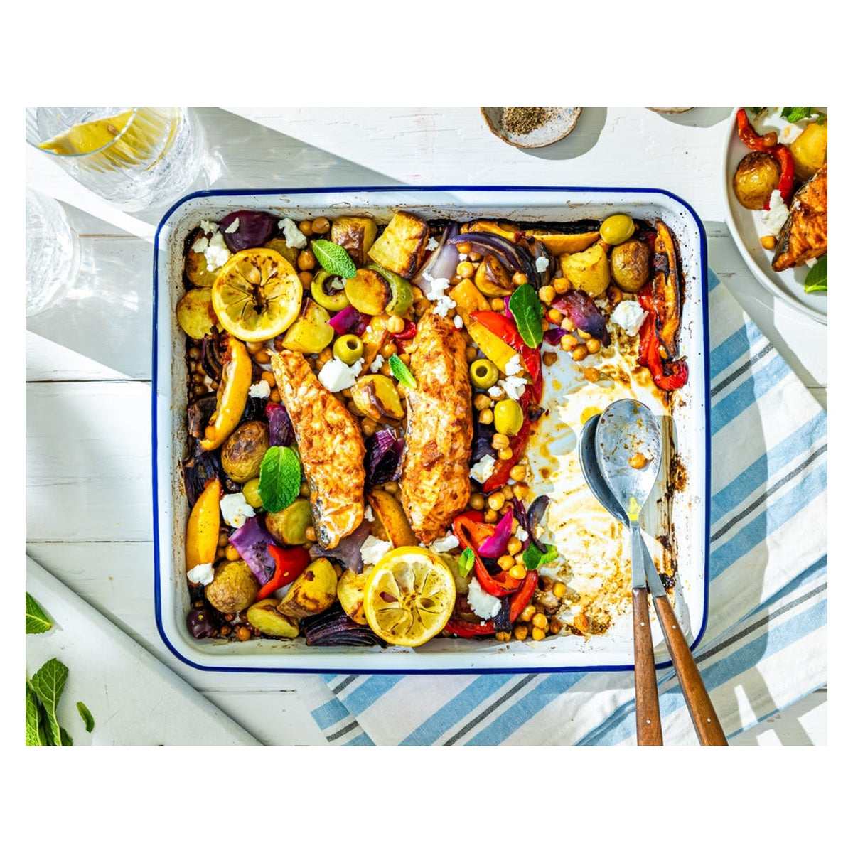 Enamel Baking Tray - 42 x 32 x 3cm, view 2