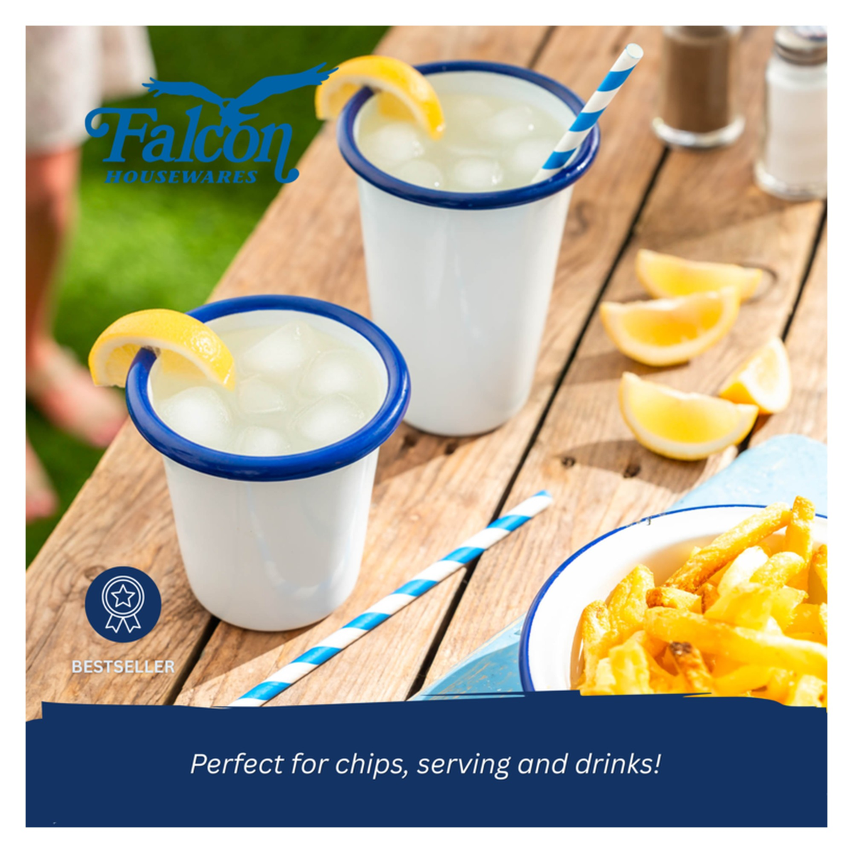 Enamel Tumbler - Traditional White - 310ml, view 6
