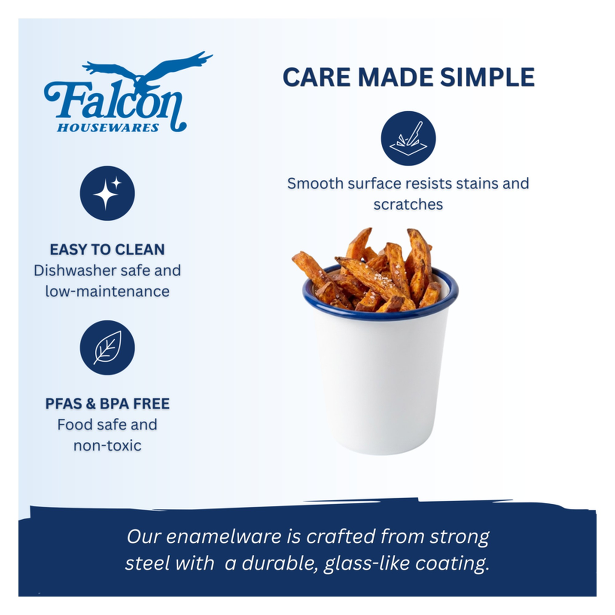 Enamel Tumbler - Traditional White - 410ml, view 5
