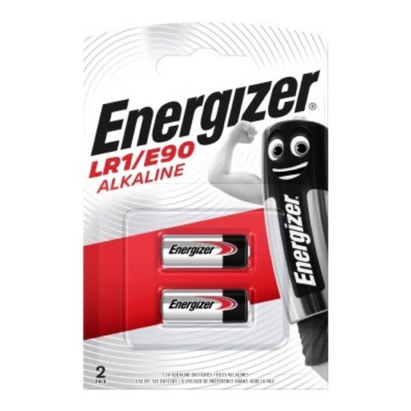Energizer alkaline LR1 battery pack of 2
