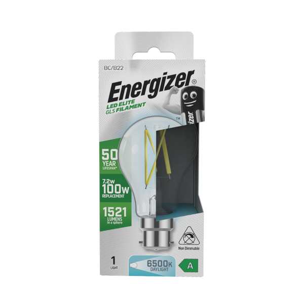Energizer B22 LED GLS bulb 7.2W 6500K