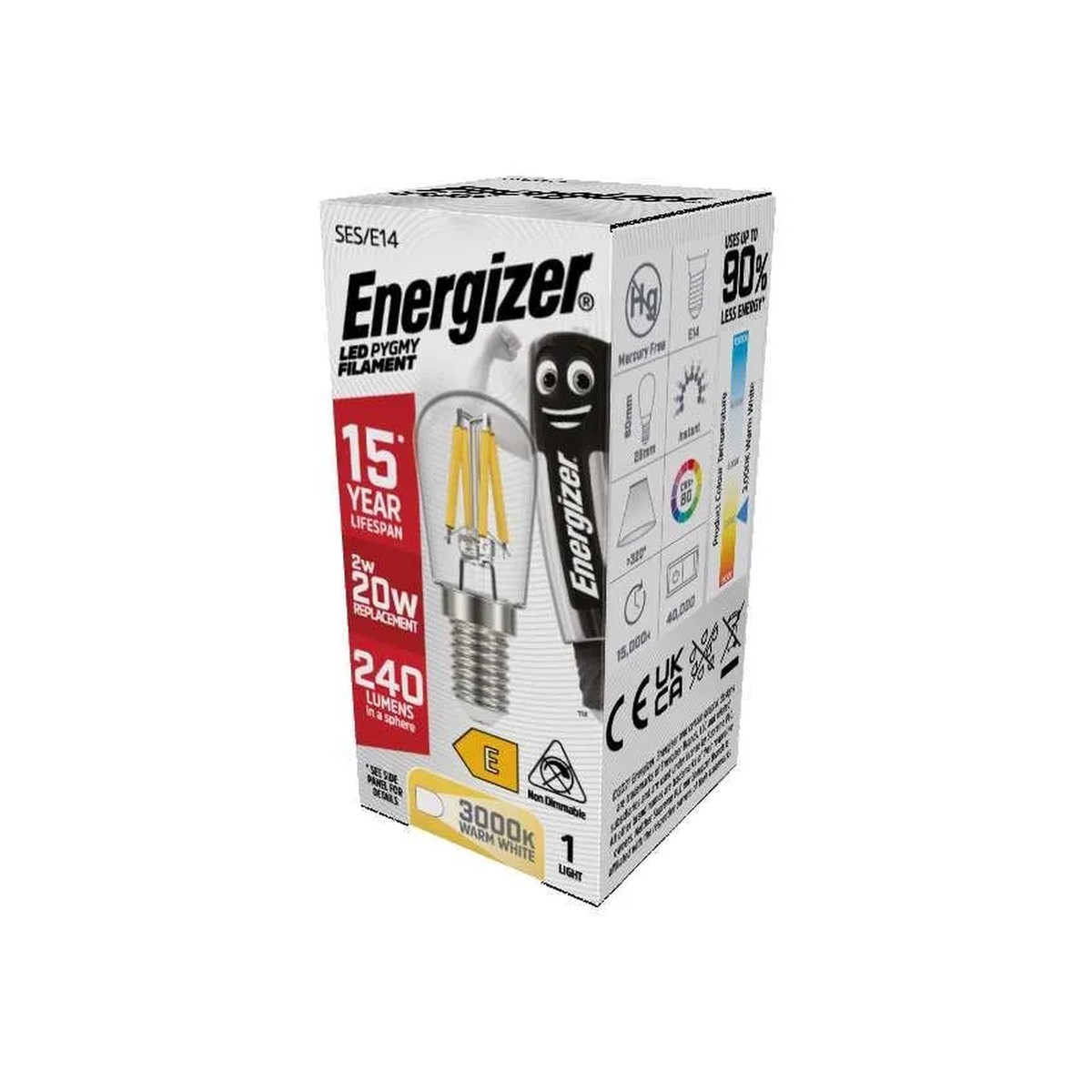 Energizer filament LED pygmy E14 2W bulb