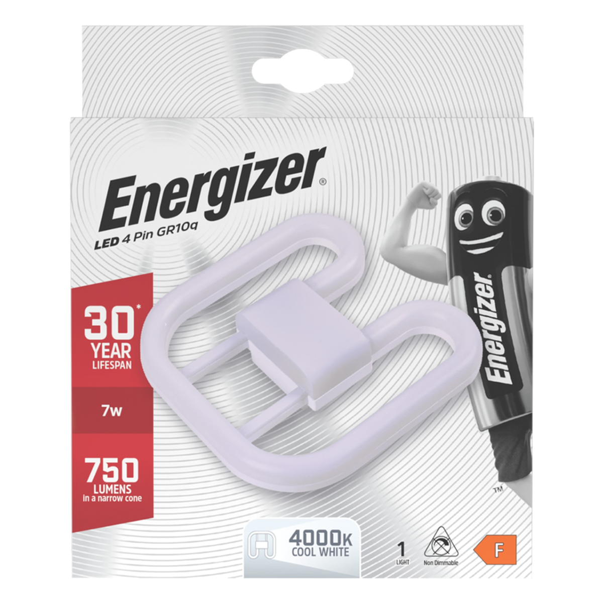 Energizer 7W GR10q 4-pin LED 2D lamp 4000K