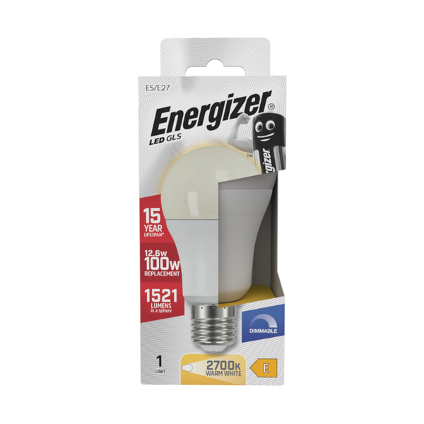 Energizer LED GLS E27 12.6W dimmable lamp