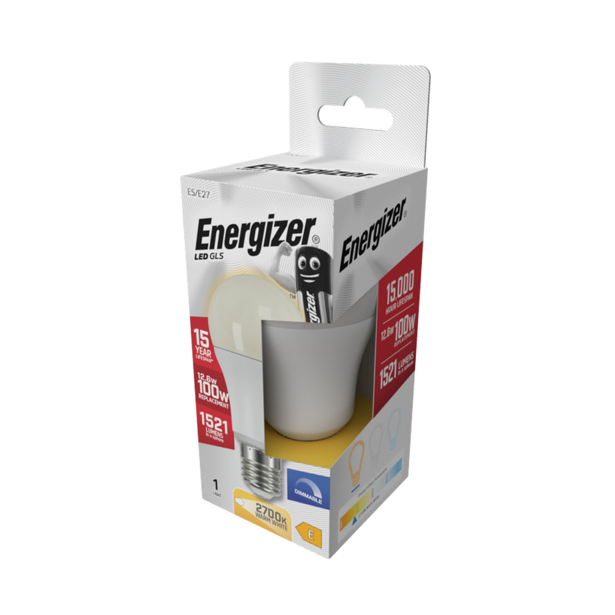 Energizer LED GLS E27 12.6W dimmable lamp, view 2