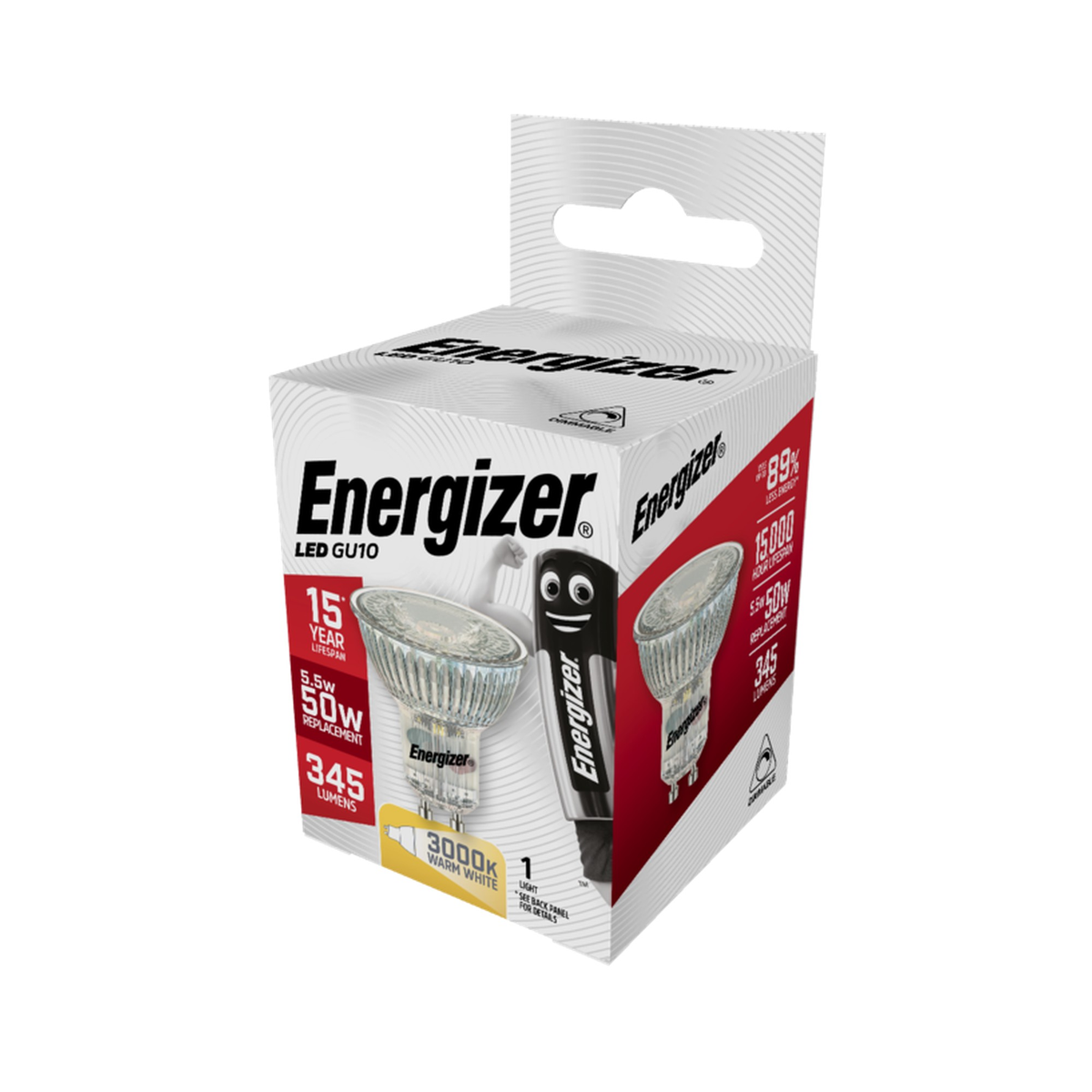 Energizer LED GU10 5.5W dimmable warm white bulb