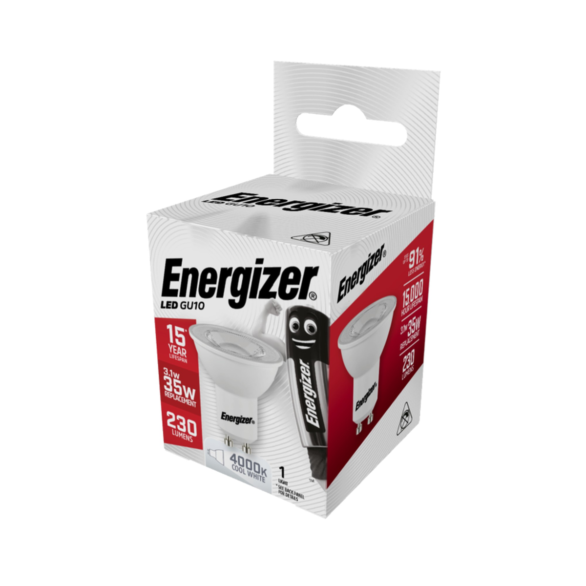 Energizer LED GU10 spotlight bulb 4000K cool white