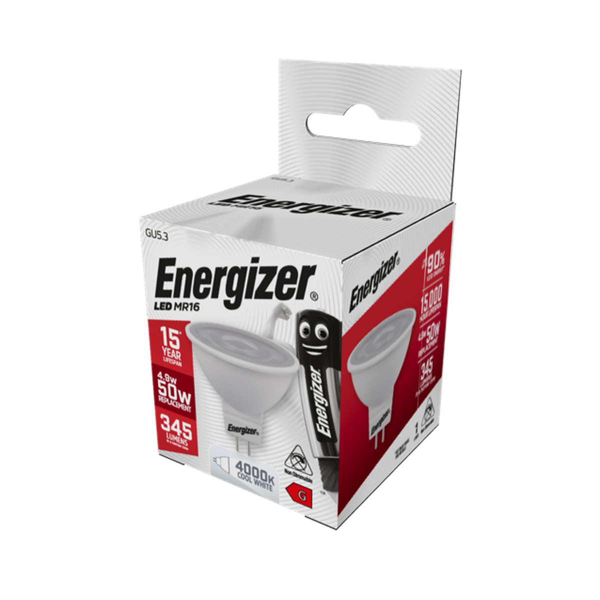 Energizer LED GU5.3 MR16 3.4W warm white bulb