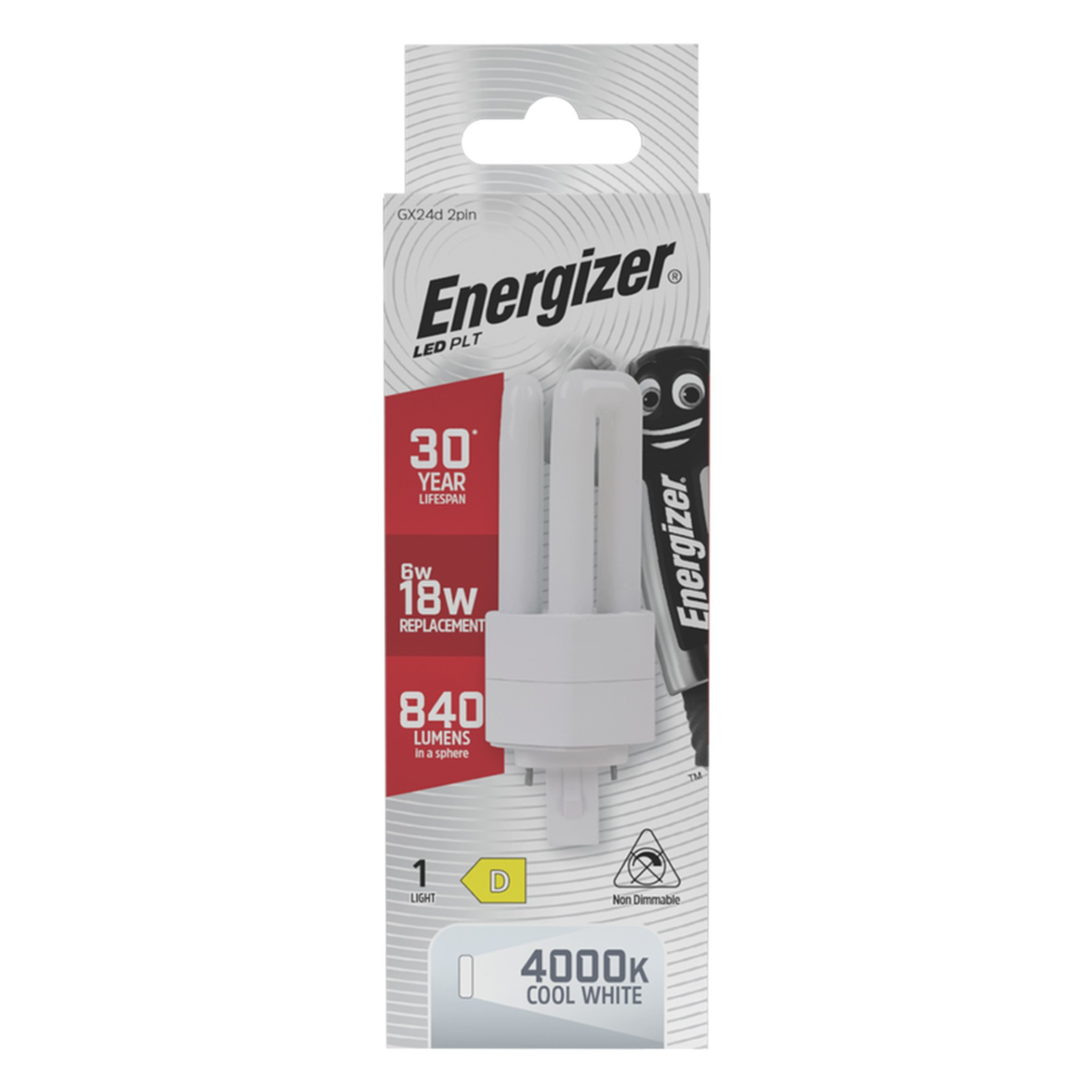 Energizer LED PLT GX24d 6W 4000K lamp