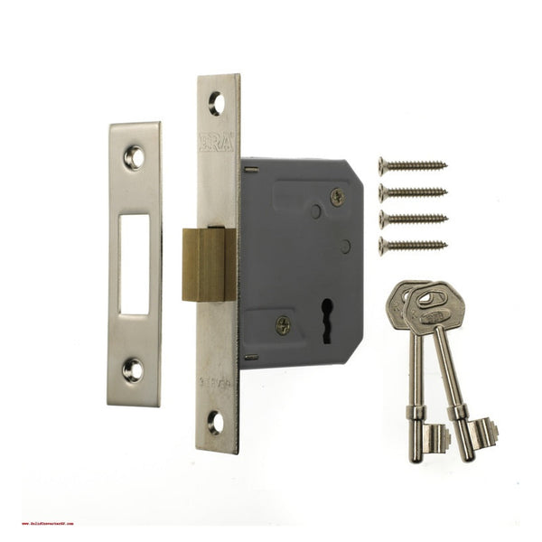 Era 3 lever mortice deadlock 76mm chrome effect