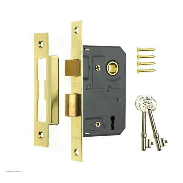Era 3 lever sashlock in brass effect 76mm