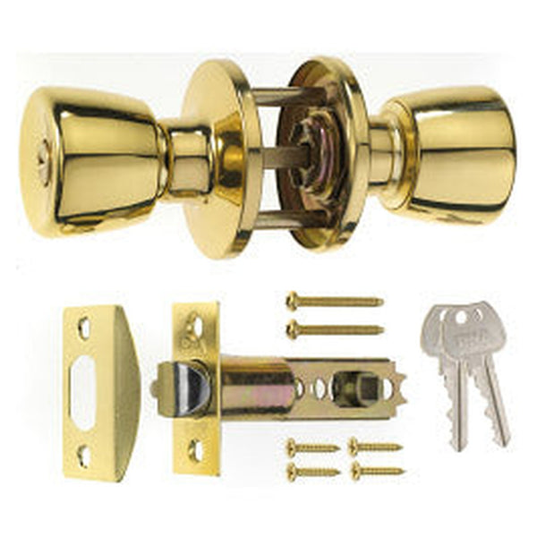 Era entrance lock set in satin finish