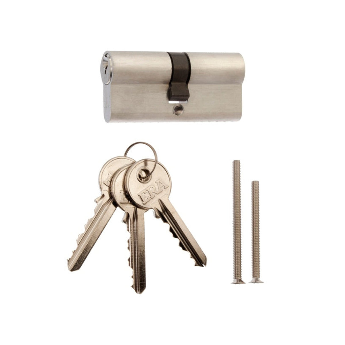 Era 6 pin Euro double cylinder 45/55 satin