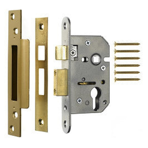 Era Euro Pro-fit sashlock case 63mm in brass effect