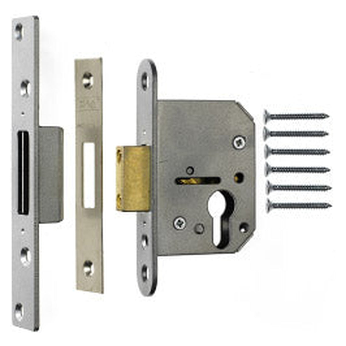 Era Euro Pro-fit 76mm deadlock case in satin finish