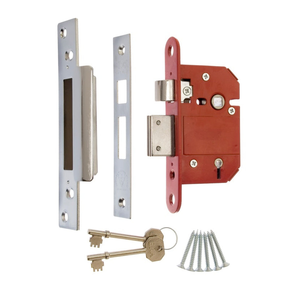 Era Fortress 5 lever mortice sashlock chrome 2.5 inch