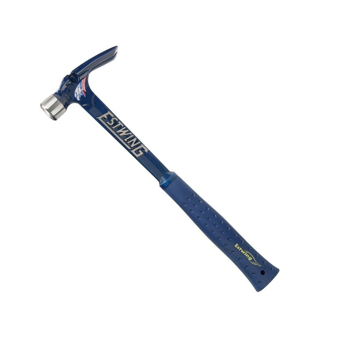 Estwing Ultra 19oz hammer with blue vinyl grip
