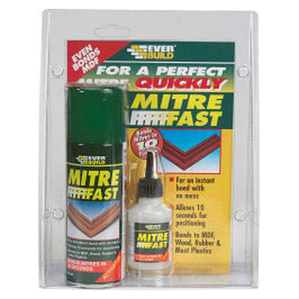 Everbuild Mitre Fast bonding kit adhesive and activator