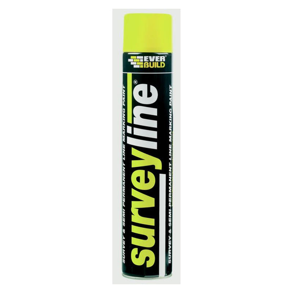 Everbuild Surveyline yellow marking paint 700ml can
